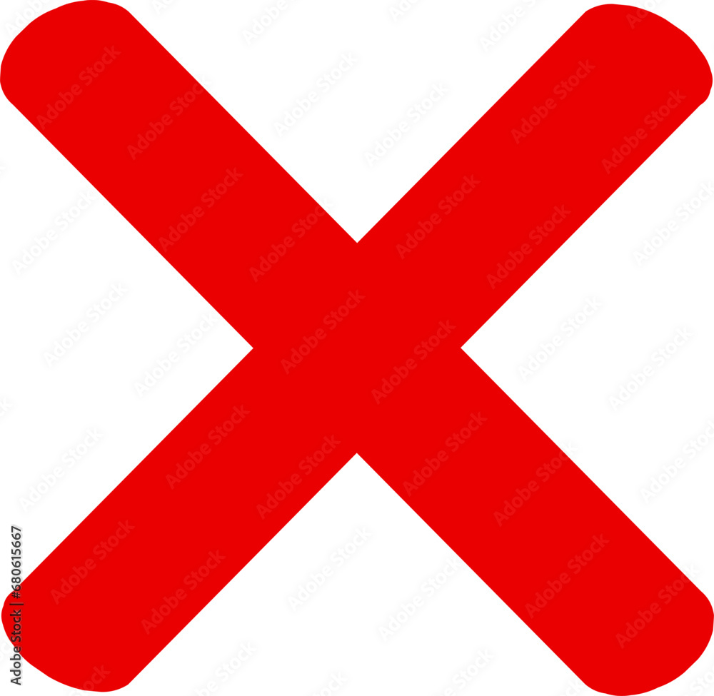 Red cross sign icon. Wrong mark stock icon. Red cross X symbol. Grunge X icon. Red cross sign icon. Wrong mark stock icon. Red cross X symbol. Grunge X icon.