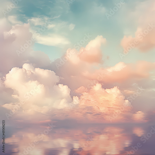soft hues mimicking the formation of clouds