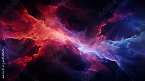Creative background with navy and red flashes with the imagination of sound waves.