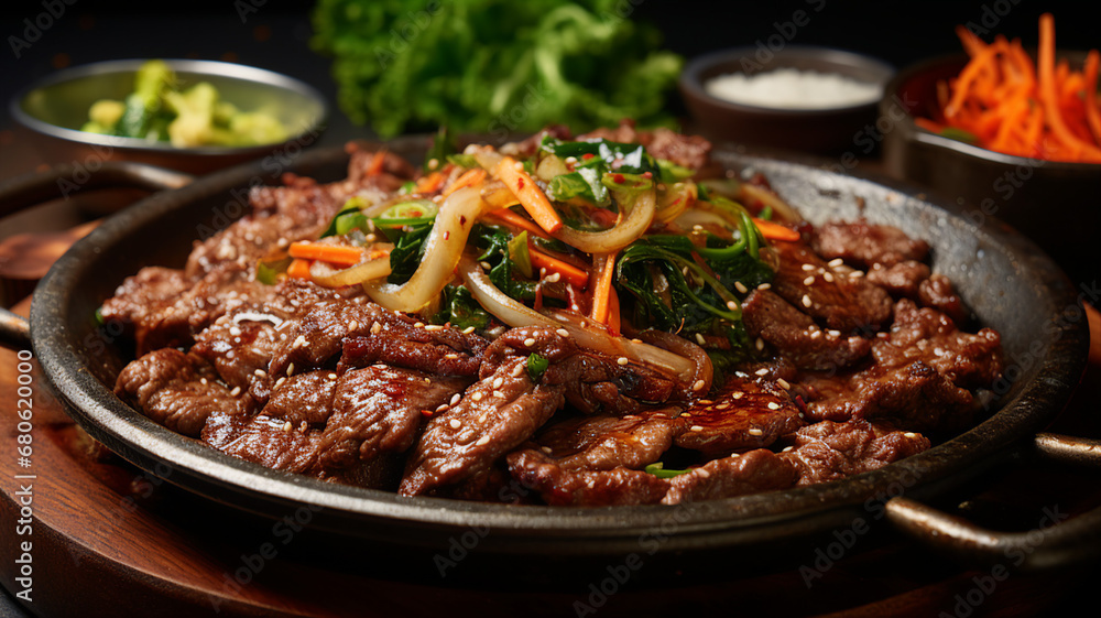 Flavorful Beef Bulgogi with Sizzling Hotplate Flavorful Beef Bulgogi with Sizzling Hotplate