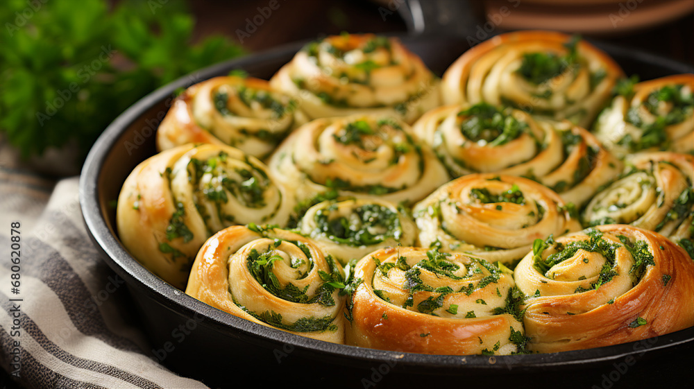 Freshly Baked Garlic Knots with Parsley