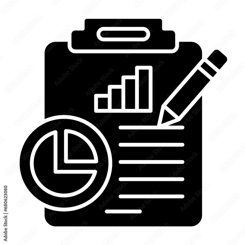Report glyph icon illustration vector graphic Report glyph icon illustration vector graphic