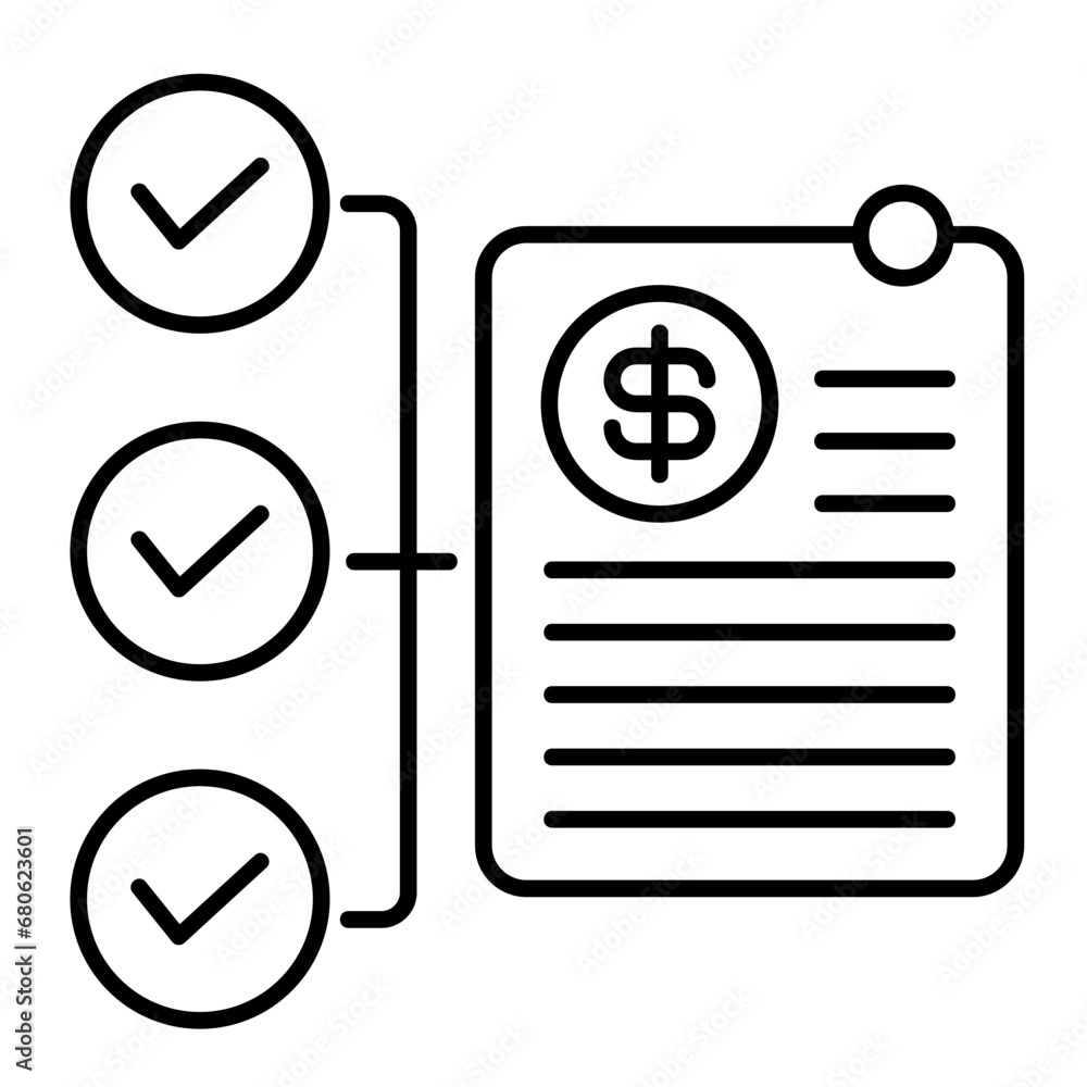 Checkmark line icon illustration vector graphic Checkmark line icon illustration vector graphic