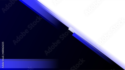 Sideways double copy space frame dark and bright white blue background for presentations