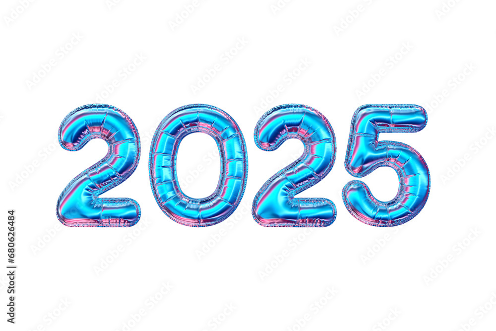 2025 shiny trendy gradient balloons isolated on white background. Colorful banner for seasonal holidays flyers, greetings and invitations, New Year themed congratulations and cards. 3d illustration. 2025 shiny trendy gradient balloons isolated on white background. Colorful banner for seasonal holidays flyers, greetings and invitations, New Year themed congratulations and cards. 3d illustration.