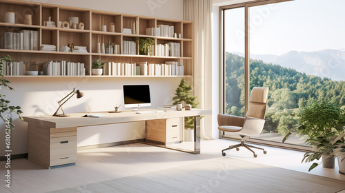 Modern Workspace. Minimalist Workspace Oasis