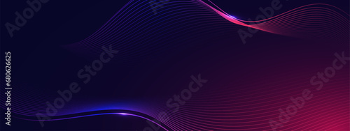 Abstract purple background with flowing lines. Dynamic waves. vector illustration.