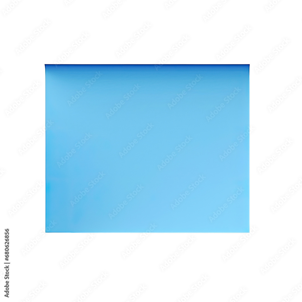 Blue stick note on isolated on transparent background, PNG file Blue stick note on isolated on transparent background, PNG file