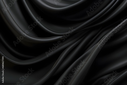 a close up view of a black fabric Generative AI