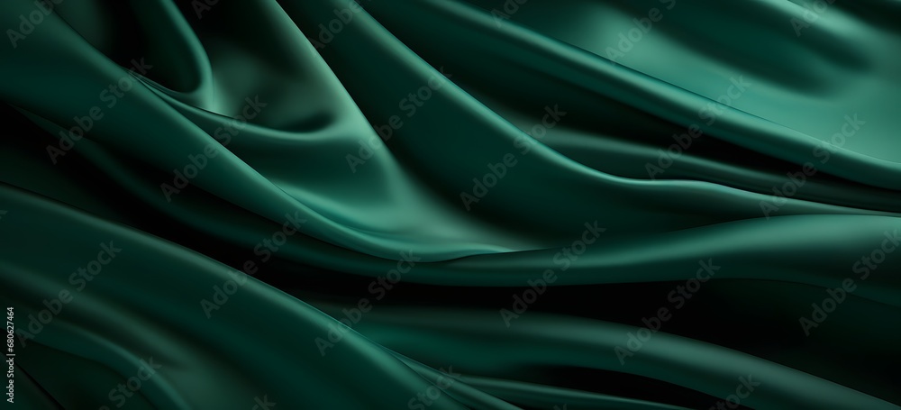 Fototapeta premium a close up of a dark green cloth Generative AI