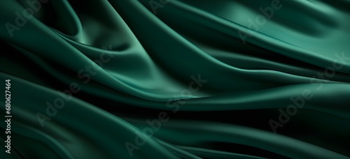 a close up of a dark green cloth Generative AI