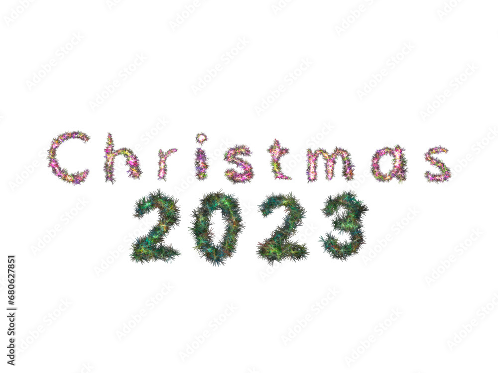 Rainbow handwriting of Christmas 2023