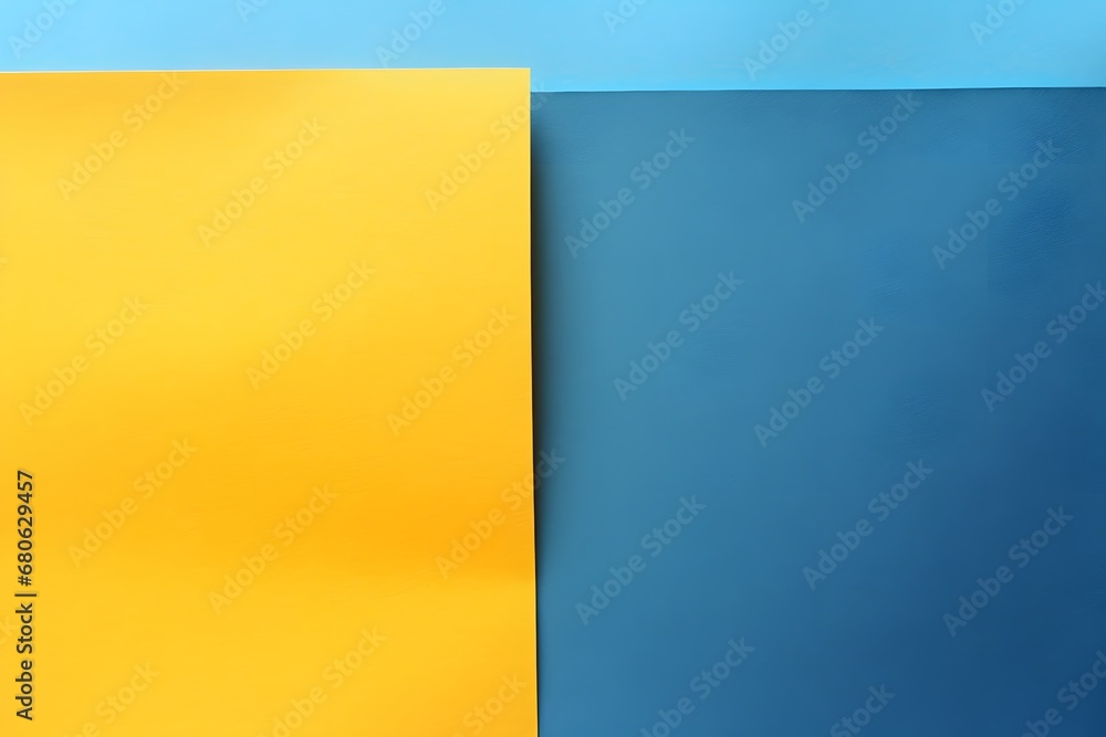 a yellow piece of paper next to a blue piece of paper Generative AI