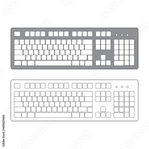 computer keyboard isolated