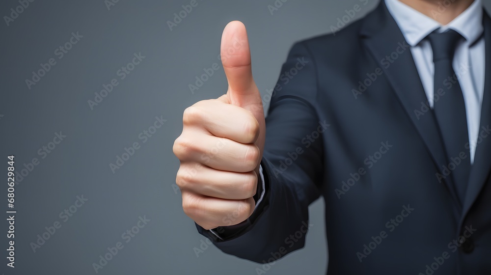 a man in a suit giving a thumbs up Generative AI a man in a suit giving a thumbs up Generative AI