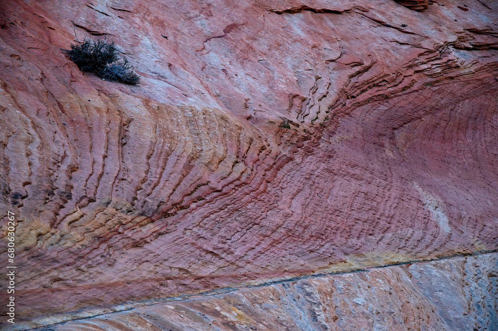 Naklejka premium Zion National Park, waves in sand, abstract, 