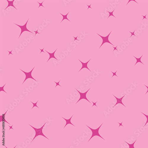 Seamless pattern with star. Pink texture simple, trendy background. Fabric for wallpapering. Textile sample. Abstract hot pink design. for print, banner, wallpaper, paper. art vector barbie 