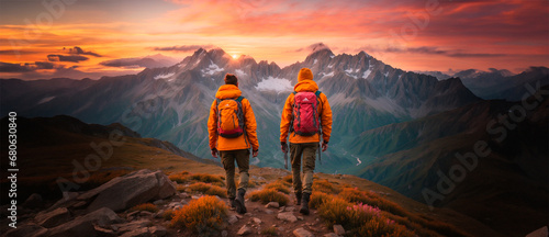 Desbravando o Inexplorado: A Jornada Épica de Dois Alpinistas Trabalhando em Equipe na Conquista da Montanha