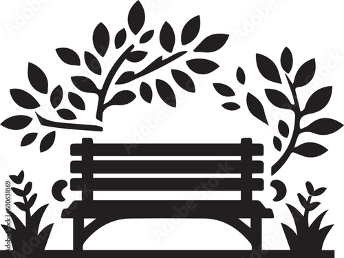 Park Bench Silhouettes EPS Park Bench Vector Park Bench Clipart