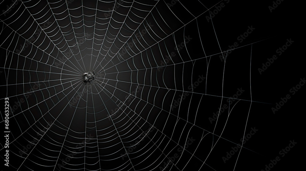 Spider web white with isolated background