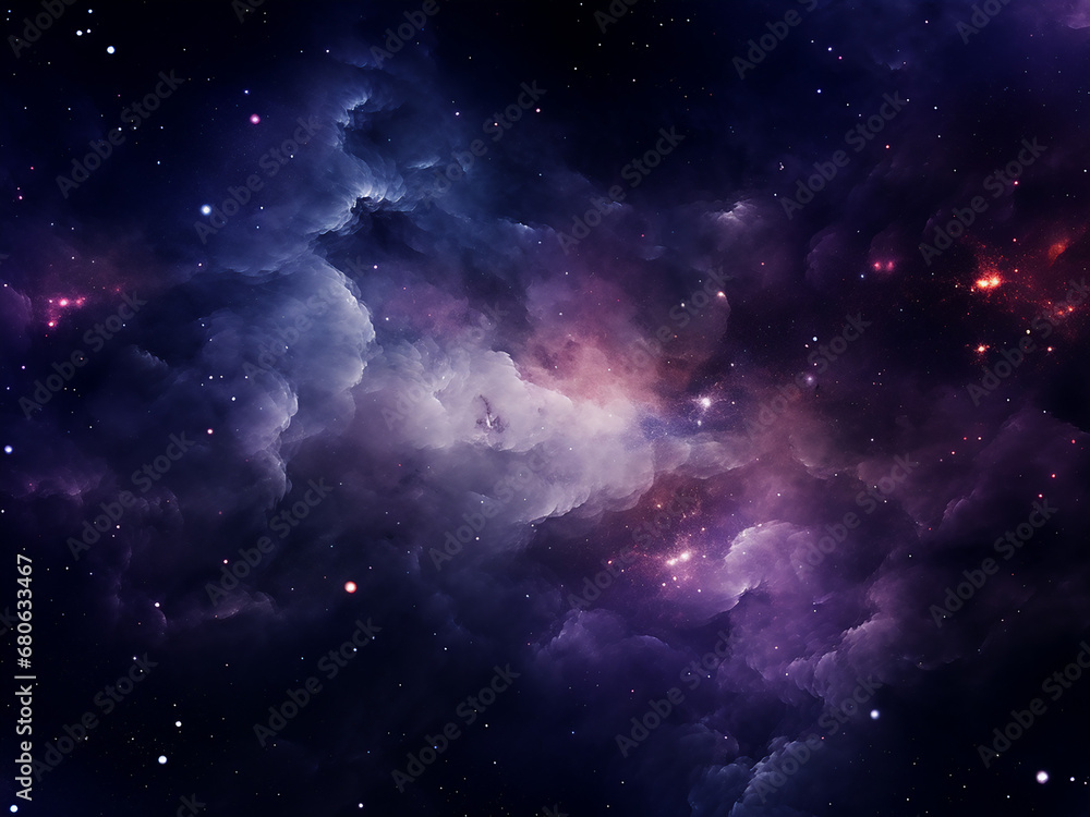 Cosmic nebulae, a celestial masterpiece. AI Generation.