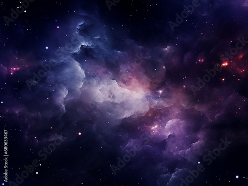 Cosmic nebulae, a celestial masterpiece. AI Generation.