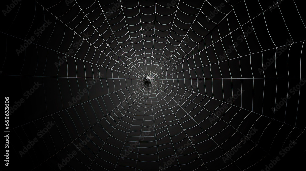 Obraz premium Spider web white with isolated background