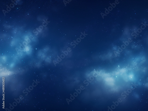 Cosmic nebulae blue painting the universe. AI Generation.