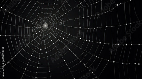 Spider web white with isolated background