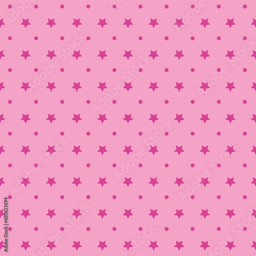 Seamless pattern with star. Pink texture simple, trendy background. Fabric for wallpapering. Textile sample. Abstract hot pink design. for print, banner, wallpaper, paper. art vector. barbie style