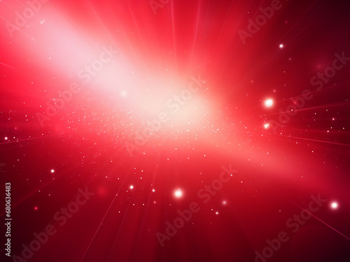 Cosmic rays red lighting up the galaxy. AI Generation.