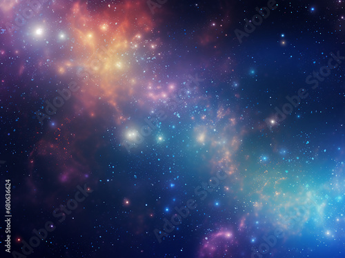 Gaze upon galaxies bright  stars of the grand universe. AI Generation.