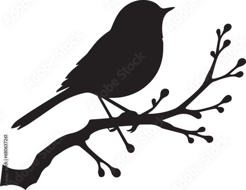Bird on branch EPS Vector Bird on branch Clipart Bird on branch Silhouettes