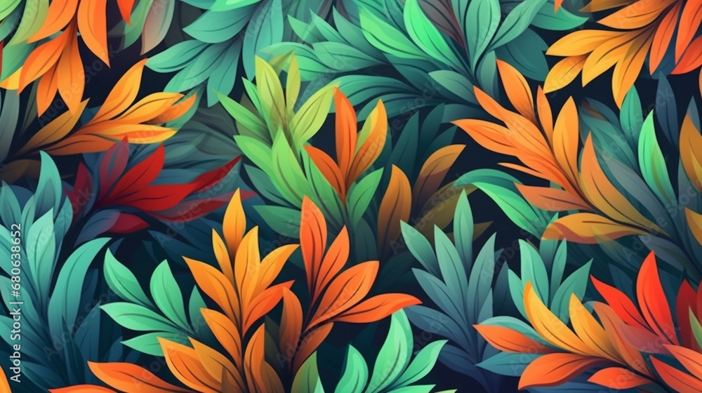 Background Pattern Foliage royalty vector graphice.Generative AI