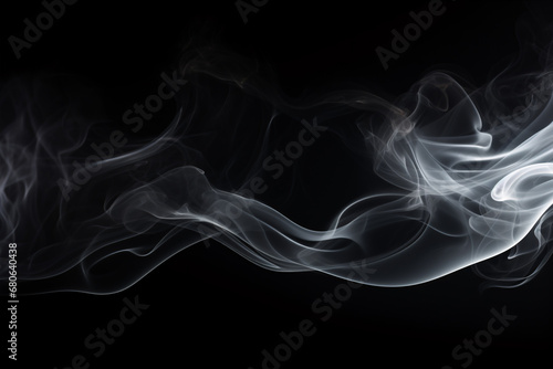 A white smoke effect, isolated, is set against a dark backdrop.