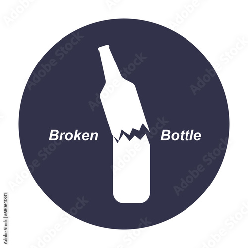Broken bottle icon