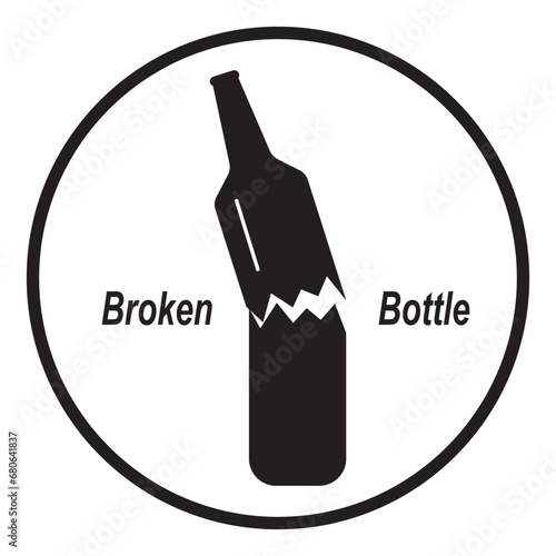 Broken bottle icon