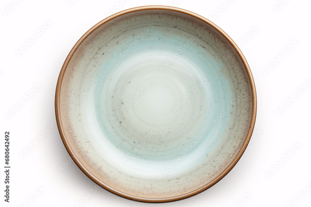 Ceramic plate, situated singlely on a pristine background. Ceramic plate, situated singlely on a pristine background.
