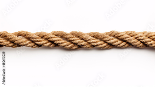 A rope is situated against a white backdrop.