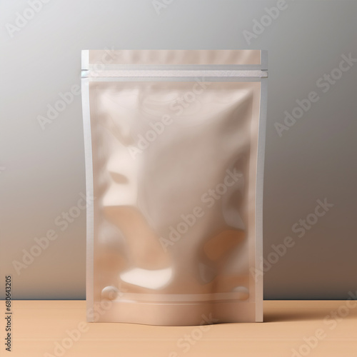 Present your product in a transparent pouch bag mockup for an eye-catching display.