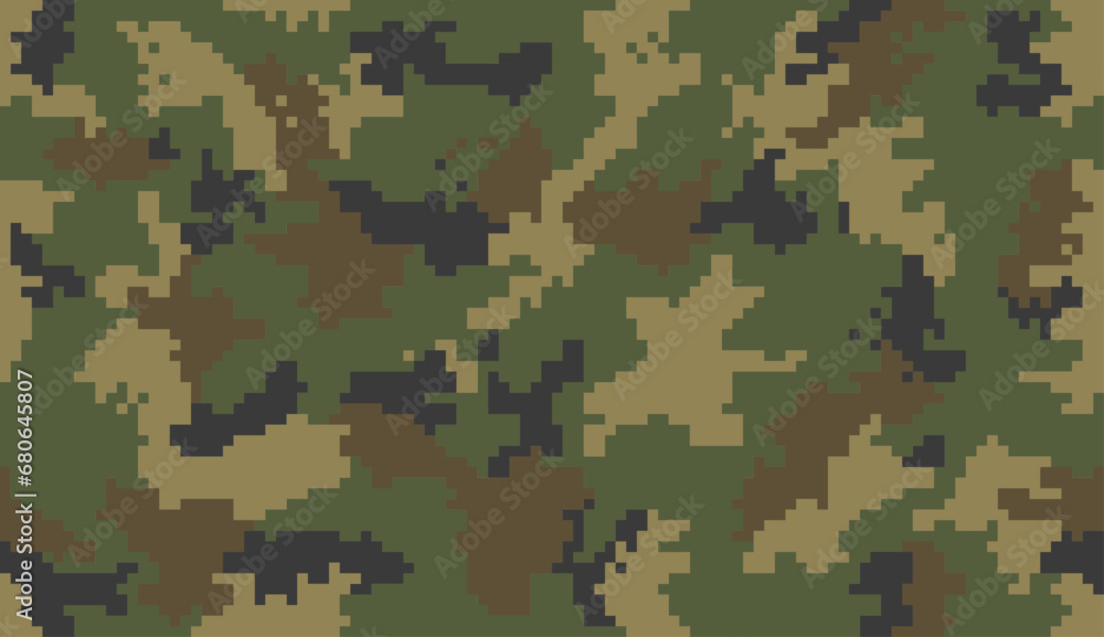 Seamless green pixel camouflage pattern. Military and hunting fabric patterns ,vector illustration. Seamless green pixel camouflage pattern. Military and hunting fabric patterns ,vector illustration.