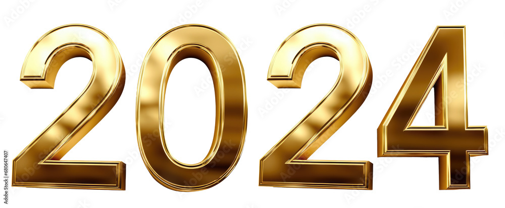 3d illustration of 2024 in golden letters
3d illustration of 2024 in golden letters