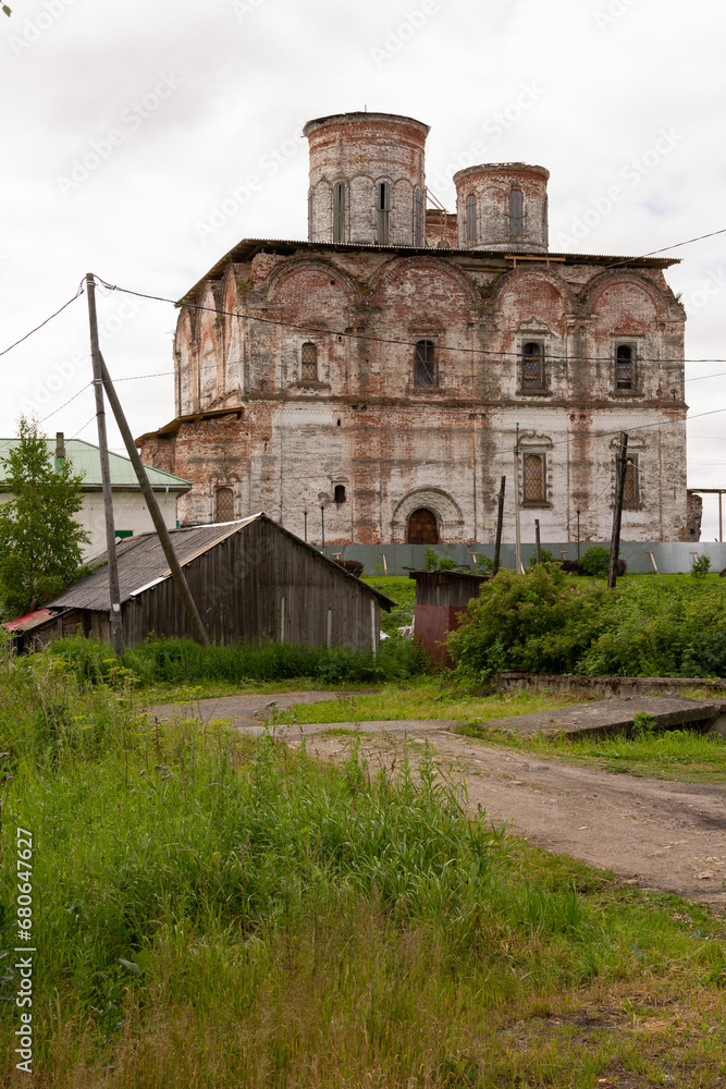 Russia, Kholmogory village, Transfiguration Cathedral, August 2023