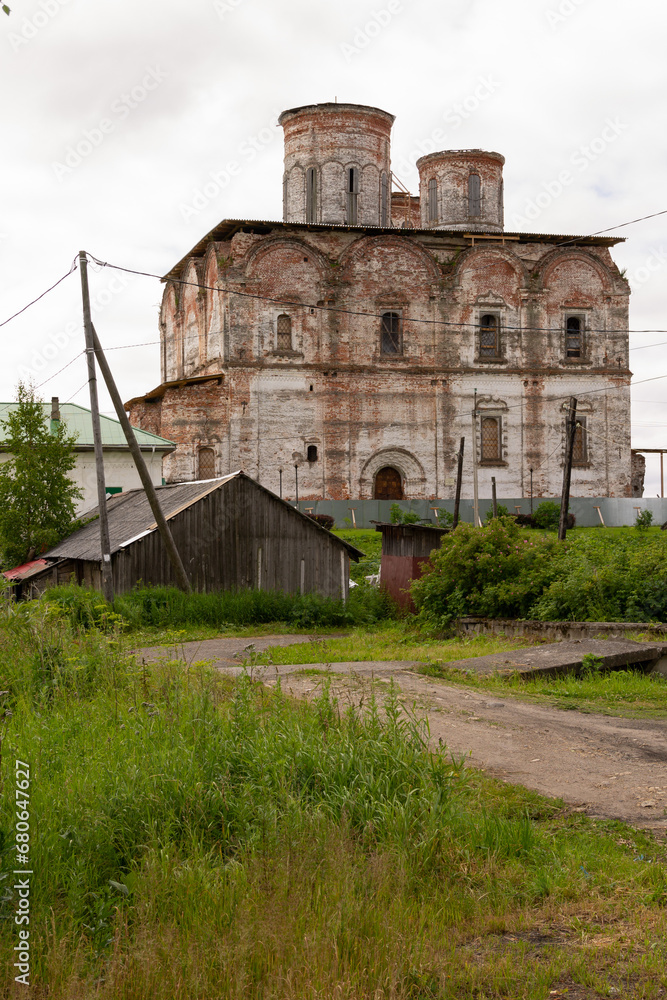 Russia, Kholmogory village, Transfiguration Cathedral, August 2023 Russia, Kholmogory village, Transfiguration Cathedral, August 2023