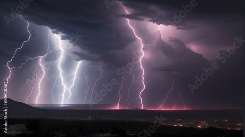 Lightning bolts or strikes natural disaster