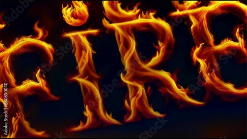 Wallpaper Mural a dragon formed of flames against a dark background Torontodigital.ca