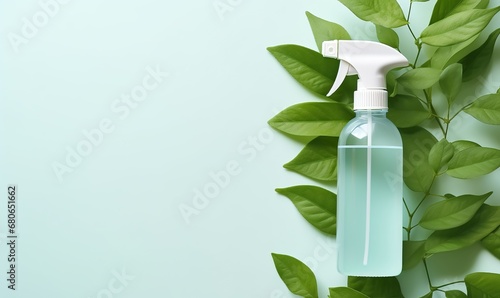 spray bottle filled with cleaning solution