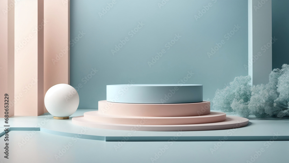 Ethereal Geometry: A Pastel Dreamscape in 3D Ethereal Geometry: A Pastel Dreamscape in 3D
