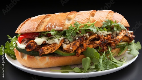Above Appetizing Sandwich Grilled Chicken Fresh, Background Images, Hd Wallpapers, Background Image