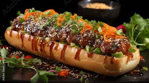 Appetizing Bun Sausage Ketchup Served Table, Background Images, Hd Wallpapers, Background Image